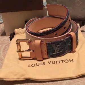 Louis Vuitton denim belt